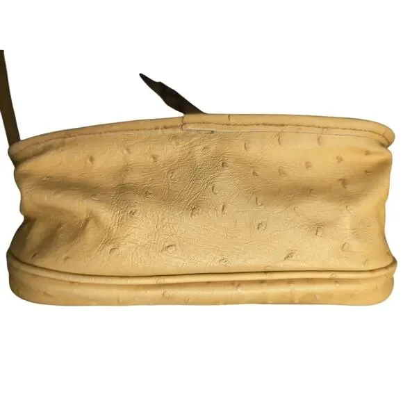 Vintage classic ostrich leather made in Italy crossbody purse - Picture 6 of 10